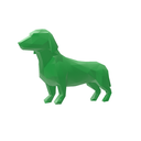 Ver imagem 1 de Salsicha Cachorro Geométrico Decoração 3d 10 Cm:verde