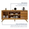 Buffet para Sala de Jantar  100% MDF 3 Portas Pés em Madeira Maciça Málaga - 5