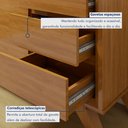 Ver imagem 4 de Buffet para Sala de Jantar 100% MDF 3 Portas Pés em Madeira Maciça Málaga