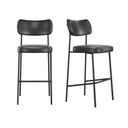 Ver imagem 1 de Conjunto 2 Banquetas Alta Stela para Cozinha Courino Preto - Vallisa Decor