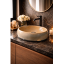 Ver imagem 1 de Cuba Apoio para Banheiro Lavabo Pedra Mineral Polida 38x28cm Exclusiva