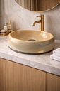 Ver imagem 7 de Cuba Apoio para Banheiro Lavabo Pedra Mineral Polida 38x28cm Exclusiva