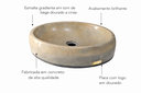 Ver imagem 2 de Cuba Apoio para Banheiro Lavabo Pedra Mineral Polida 38x28cm Exclusiva