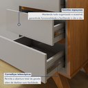 Ver imagem 4 de Buffet para Sala de Jantar Laqueado 100% MDF 3 Portas Pés em Madeira Maciça Málaga