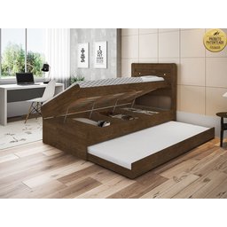 CAMA SOLTEIRO BAU LARISSA COM CAMA AUXILIAR DANI MALBEC - 3