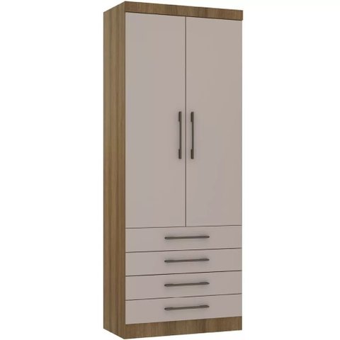 Guarda-roupa Modulado 90cm 2 Portas 4 Gavetas Paris Luciane