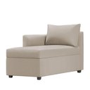 Ver imagem 2 de Recamier Divã Londres 140cm Suede Bege - Inova Decor