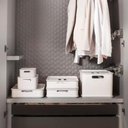 Ver imagem 4 de Kit 6 Caixas Organizadoras 23,9l com Tampa Cesto Brinquedos Closet Bege Coza Fit