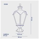 Ver imagem 7 de ARANDELA COLONIAL SINHÁ P/ MURO 1515M MÉDIA