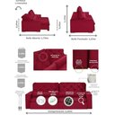Ver imagem 6 de Sofá Modular 6 Lugares 2.90M Retrátil E Reclinável Vermelho