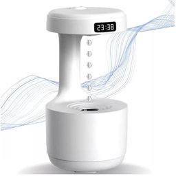 Umidificador De Ar Anti-Gravidade Suspensão De Gotas Led Com Relogio - 1