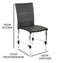 Ver imagem 4 de Cadeira em Alumínio Polido Cannes para Mesa de Jantar Cozinha Área Trama Original
