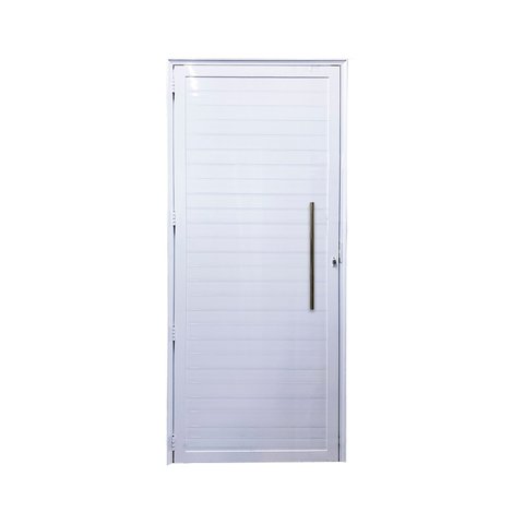 Porta Pivotante Alumínio Branco com Puxador 210x120 Lado Esquerdo