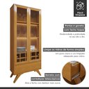 Ver imagem 5 de Cristaleira Reflecta 100% MDF 2 Portas Pés Madeira Maciça com LED Ávila