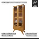 Ver imagem 7 de Cristaleira Reflecta 100% MDF 2 Portas Pés Madeira Maciça com LED Ávila