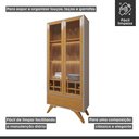 Ver imagem 7 de Cristaleira Reflecta 100% MDF 2 Portas Pés Madeira Maciça com LED Ávila