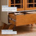 Ver imagem 4 de Cristaleira Reflecta 100% MDF 2 Portas Pés Madeira Maciça com LED Ávila