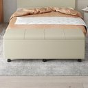 Ver imagem 3 de Baú Sapateira Estofada Casal 140 Cm Marte Corino Skybox Bege