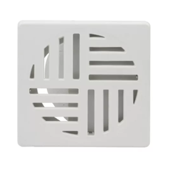 Tampa Ralo Grelha Abs Quadrado Linha 10x10 (9,4x9,4) Branco - 1