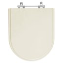 Ver imagem 1 de Assento Sanitário Tampa de Vaso Madeira Mdf Laqueado Carrara para Bacia Deca 6lpf - Bege Claro