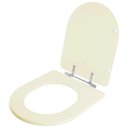 Ver imagem 2 de Assento Sanitário Tampa de Vaso Madeira Mdf Laqueado Carrara para Bacia Deca 6lpf - Bege Claro