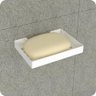 Porta Sabonete Saboneteira Inox Parede Banheiro Branco MAX - 1