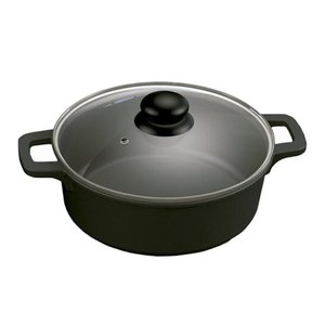 Panela Ferro Fundido Nº 18 Tampa Vidro 1,5 Litros Faires