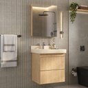 Ver imagem 1 de Espelheira para Banheiro Plus Size 60cm Yescasa Bege/Wood