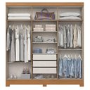 Ver imagem 3 de Guarda Roupa Casal 6 Portas 3 Gavetas Francês Cinamomo Avelã - Henn - Briz