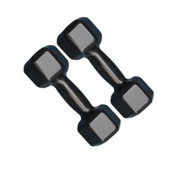 Par de Halter Sextavado Emborrachado 2kg Academia Treino - 1
