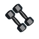 Ver imagem 1 de Par de Halter Sextavado Emborrachado 2kg Academia Treino