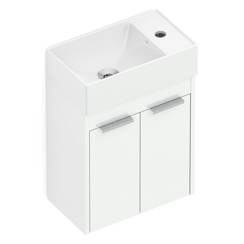 Kit Gabinete Saveiro 2 Portas 40X22 com Lavatório Integrado Celite 