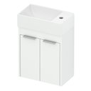 Ver imagem 4 de Kit Gabinete Saveiro 2 Portas 40x22 com Lavatório Integrado Celite Branco