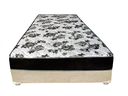 Ver imagem 2 de Cama Box Solteiro Suede Bege + Colchão Solteiro Suede Preto Orto Molas Ensacada 88x188x55