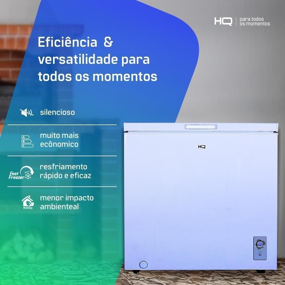 Freezer e Conservador Horizontal Hq 210 Litros Branco Hq-210cfh 110v - 7