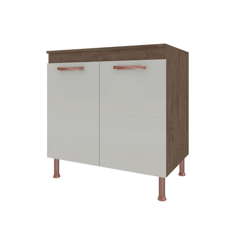 Balcão 80cm 2 Portas com Tampo Cozinha Armário Cooktop