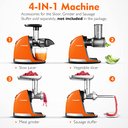 Ver imagem 5 de Amzchef Slow Juicer de Pressão a Frio com Função Reversa (laranja Sol)