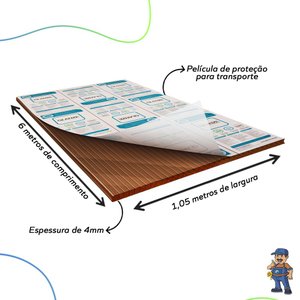 Chapa de Policarbonato Alveolar Bronze 2,10x3,00 6 Milímetros