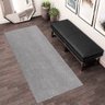 Tapete Passadeira Sisal Sintético 70x200cm Antiderrapante Cinza - 1