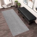 Ver imagem 1 de Tapete Passadeira Sisal Sintético 70x200cm Antiderrapante Cinza