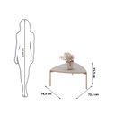 Ver imagem 3 de Mesa de Centro Triangular Pés Metálico Dourada Lina Bali