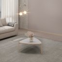 Ver imagem 5 de Mesa de Centro Triangular Pés Metálico Dourada Lina Bali