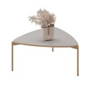Ver imagem 2 de Mesa de Centro Triangular Pés Metálico Dourada Lina Bali