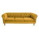 Ver imagem 1 de Sofá Chesterfield Duque 3 lugares 2,30 - Suede Amarelo / sala de estar, recepção, barbearia