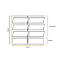 Ver imagem 4 de Vitro Basculante 2 Seções de Alumínio Branco 80x120 Linha 25