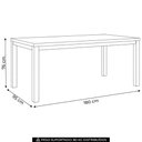 Ver imagem 5 de Mesa de Jantar Floris 8 Lugares Retangular MDF 180cm Carvalho Marrom Mpozenato