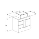 Ver imagem 2 de Kit Gabinete Basic com Gaveta e Porta 60x38 com Cuba de Apoio Q6