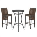 Ver imagem 1 de Mesa Bistrô e 2 Banquetas Roma Preta Corda Náutica Estofado 9 Trama Original