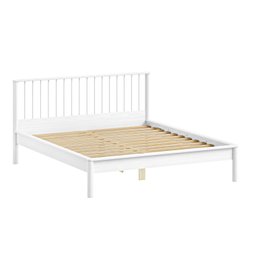 Cama Queen Casal de Madeira Maciça Moderna Apoana Branco - 2
