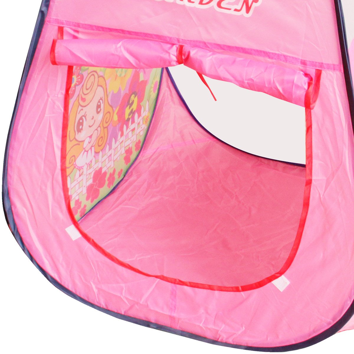 Barraca Infantil Toca Dobrável Menina Princesa Cabana Tenda Divertida Rosa Brinqway BW135RS BW135RS  - 4